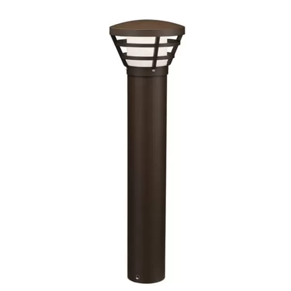 3.57 W Integrated LED 2800K Textured Architectural Bronze Aluminum UFO 16133 Series Bollard Light | KIC16133AZT28