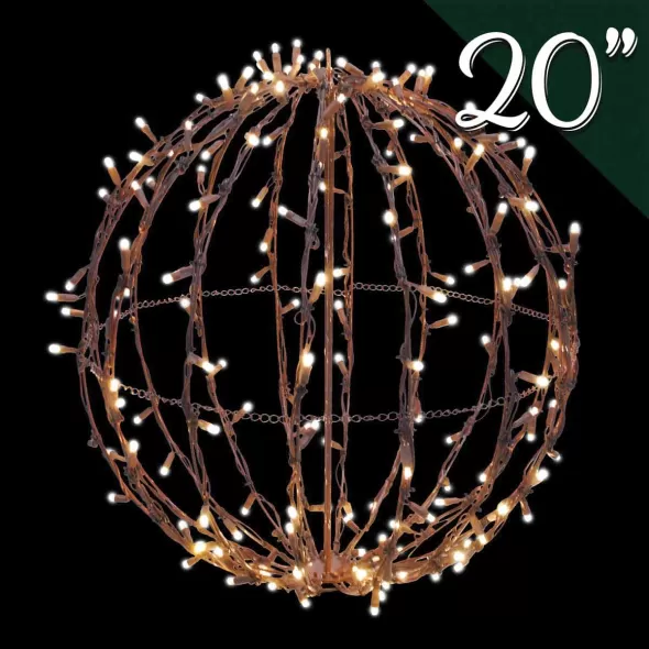 20" Green Foldable 3D LED Sphere | HBLLED20SPHBGR