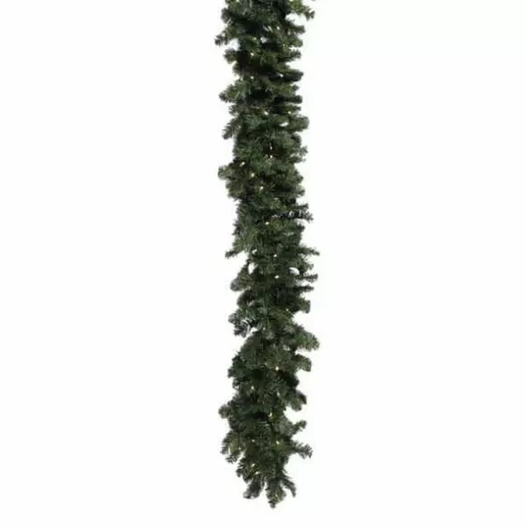 Sun Warm White LED 14" x 9" Deluxe Oregon Fir Garland | LEDGAR-914-H_alt