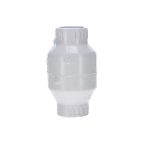 Swing Check Valve, 3/4"Slip White PVC 125 psi 1500 with Flow Control