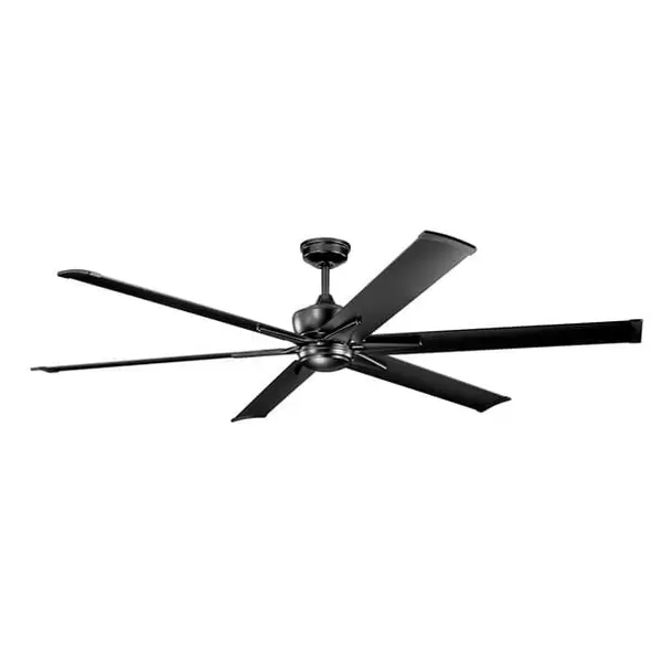 35 to 4 W LED Satin Black Steel Transitional with Down Light Ceiling Fan | KIC300301SBK