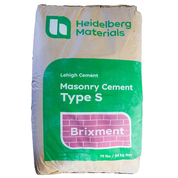 Lehigh Hanson Masonry Cement Mortar, 75 Lb Bag Solid Powder Gray/White Type S | BRS-16051