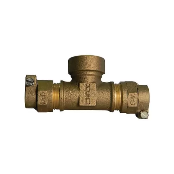 Tee, 3/4" x 3/4" x 1" CTS x CTS x FNPT Brass | 5120-383