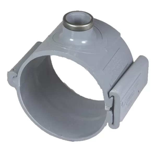 1-1/2" x 2" IPSSlip Gray Type II PVC Rigid Saddle | NDS432015