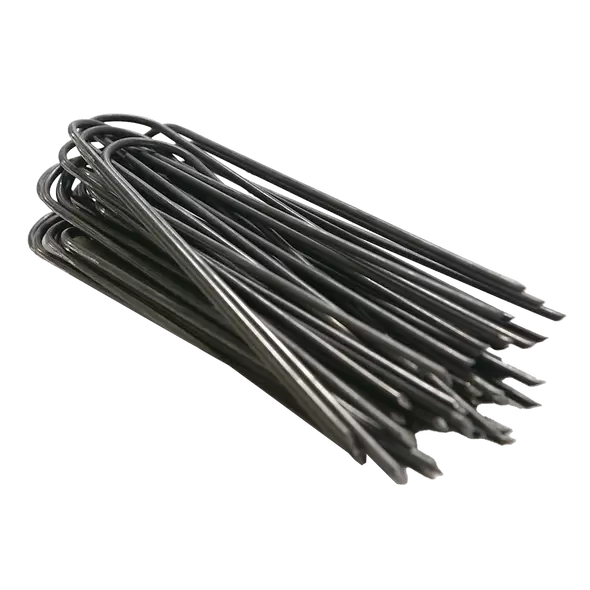 NDS Sod Staple, 11 ga x 6" x 1" Silver 1020 CR Steel 21DT Round Top Professional 1000/Box | SW6