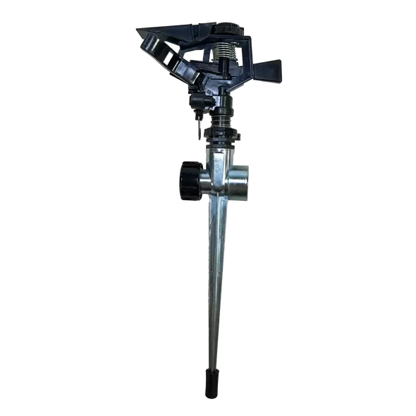 90' Partial To Full Circle Black Plastic Adjustable Impact Sprinkler On Zinc Spike |  58017N