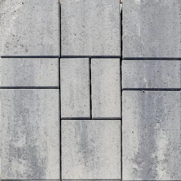 Techo-Bloc Blu 60mm Smooth Patio Slab, Shale Grey, 3-Piece | 000519
