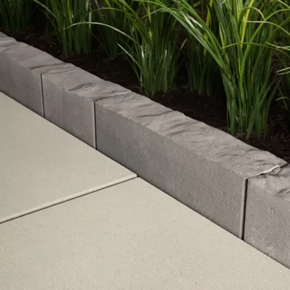 Garden Edging Stones, Brandon Edge 14" x 30" Shale Gray Slate | TBI007911