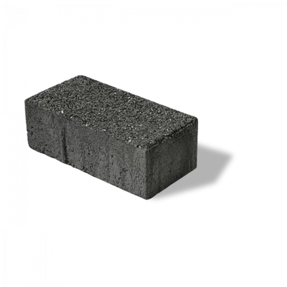 3-7/8" x 7-7/8" x 2-3/4" Rectangular Black Granite Customizable Exposed Granite Series Paver | UNPSERIES4X8BG