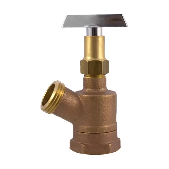 Garden Valve, 1" x 3/4"FIP x MHT Wheel Handle Brass GV-IN Inverted