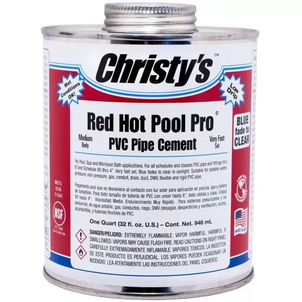 PVC Cement, 1 qt Can Blue Medium Syrupy Liquid Low VOC