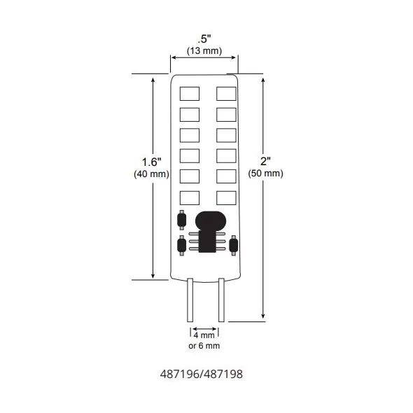 Lamp, 3 W Bi-Pin GY.6.35 80+ 280 Lumens 2700K LED Encapsulated