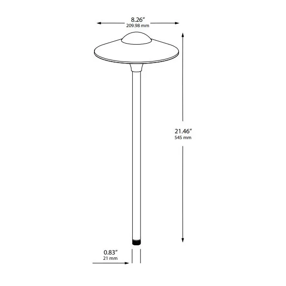 Path Light, 5 W Integrated LED 3000K Architectural Bronze Cast Aluminum Dome