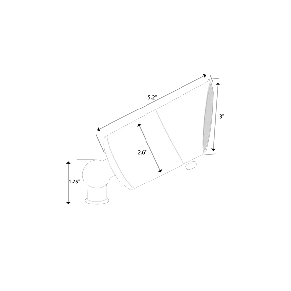 Up Light, 10 W 25° Beam 3000K Integrated LED Powder Coated Dark Bronze Cast Aluminum