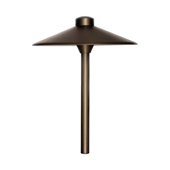 Path Light, Ceramic Bi-Pin G4/GY6.35 Socket LED Weathered Brass Cast Brass