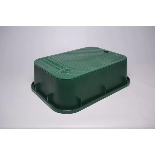 DURA RECT VALVE BOX GREEN W/GREEN LID | DUB1516