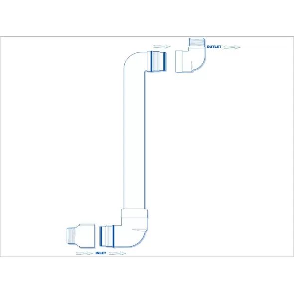 Swing Joint, 1" x 12"MIPT x Female Slip Standard Unibody