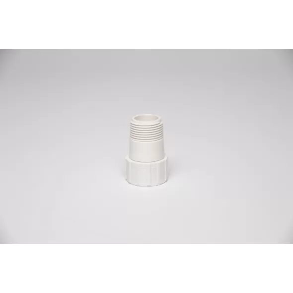 Hose Adapter, 3/4"FHT Swivel x MIPT Schedule 40 PVC White