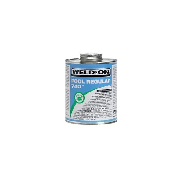 PVC Cement, 1 pt Can Clear Regular Syrupy Liquid Low VOC Regular 740™ Pool Series