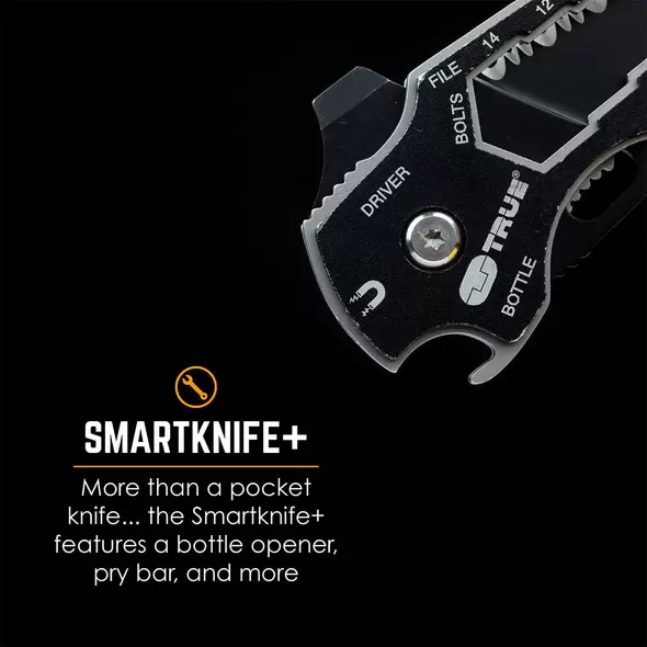 Smart Knife, 1.75" W X 4.375" Close X 6.875" L Open X 0.5" D 420 Stainless Steel Anodized Aluminum | TU6869