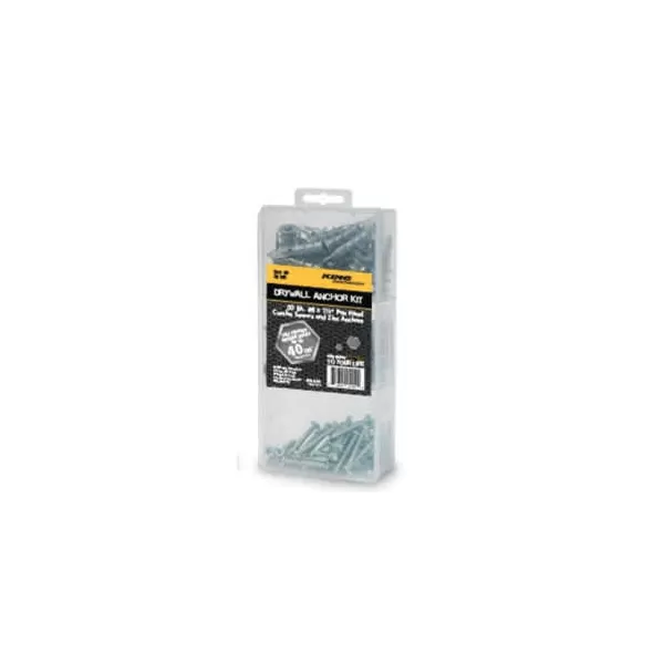 King Anchor Kit Dry Wall W/Zinc Anc Anchor Kit Dry Wall W/Zinc Anchors | 25150