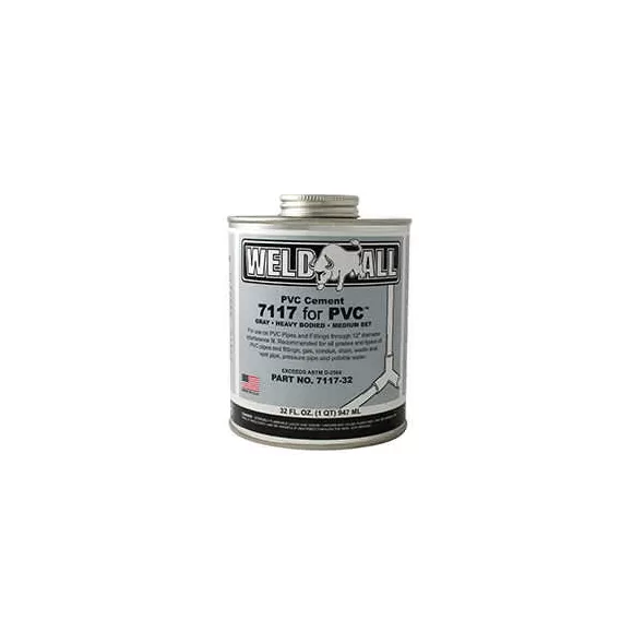 PVC Cement, 1 qt Can Gray Heavy Syrupy Liquid Low VOC Heavy Bodied 7117™ Series