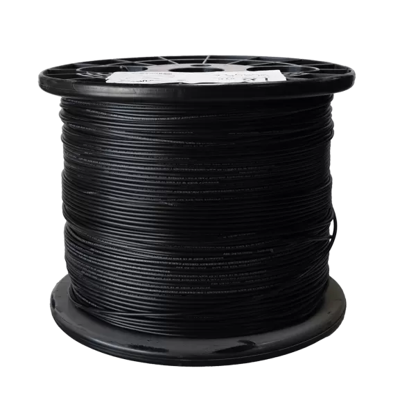 Underground Low Energy Circuit Cable, 18/1 2500' Solid 30 V Bare Copper PVC Black R7002D