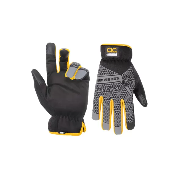 Gloves, Medium Knitted Synthetic Leather Palm Open Cuff | 122M