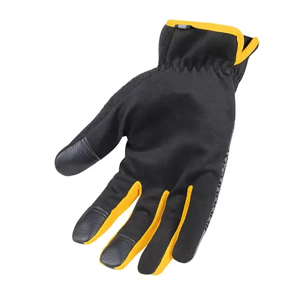 Gloves, Medium Knitted Synthetic Leather Palm Open Cuff | 122M