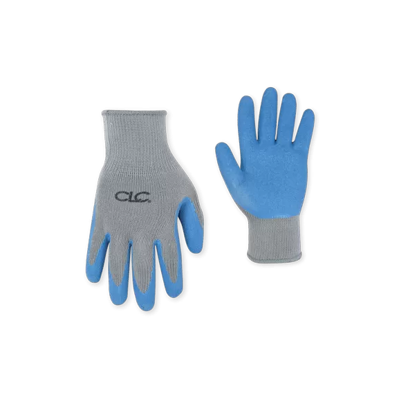Gloves, Large Cotton/Polyester Knit Natural Latex Rubber Dip Palm Bluegripper | 2030LG
