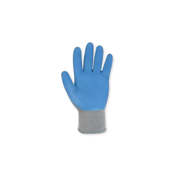 Gloves, Large Cotton/Polyester Knit Natural Latex Rubber Dip Palm Bluegripper | 2030LG