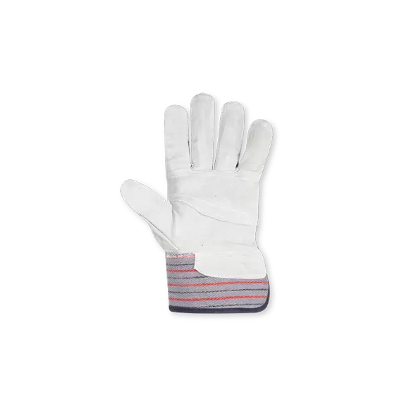 Gloves, Split Leather Back Cotton Back Rubberized Cuff | 2046