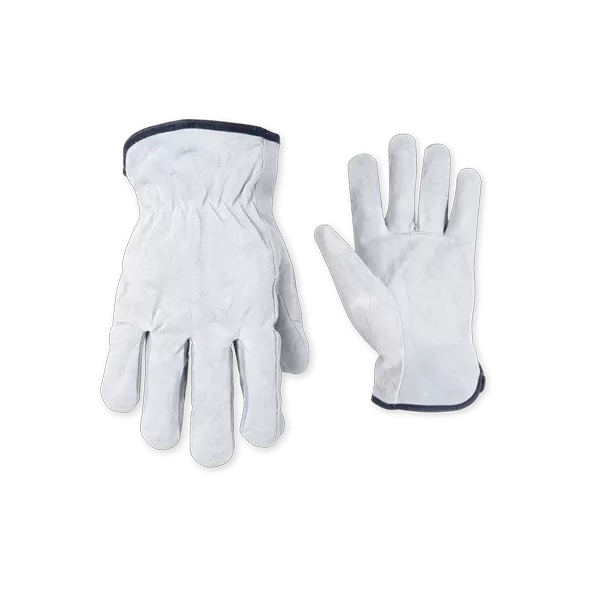 Gloves, X-Large Split Cowhide Leather Whiteopen Cuff | 2054XL
