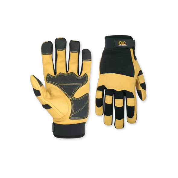 Gloves, X-Large Pvc Reinforced Palm Neoprene Cuff Lycra Finger Side Panel Leather Knuckle Wrist Cuff | 275XL
