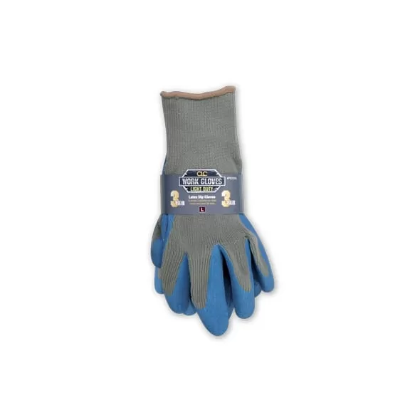 Gloves, Large Cotton/Polyester Knit Natural Latex Rubber Dip Palm Bluegripper Latex Dip | PK2030L