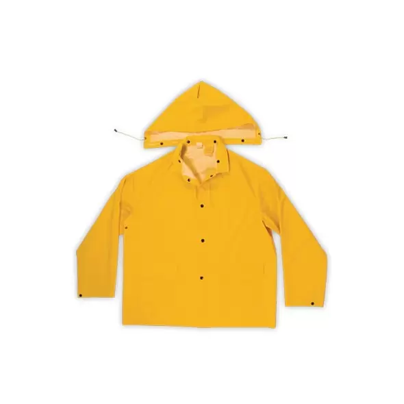 Rain Suit, Large Yellow Pvc With Polyester Backing | R101L