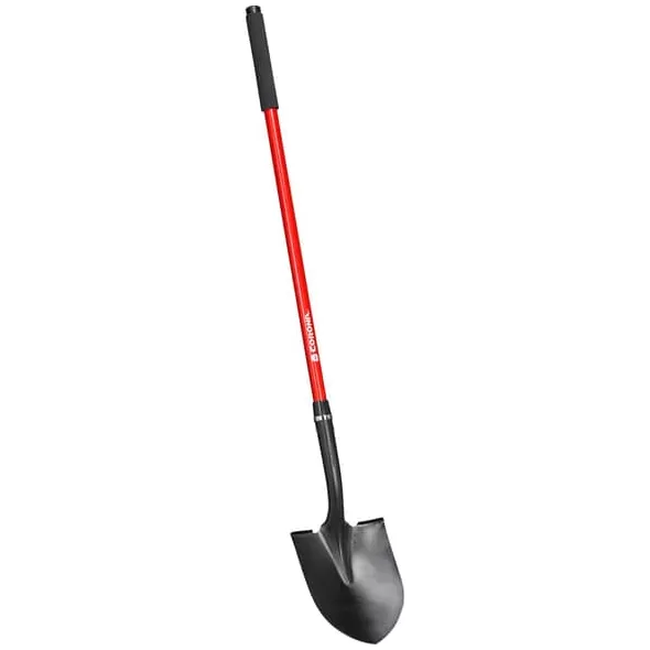 15 Ga Steel Round Point Shovel Fiberglass Handle | SS 26020