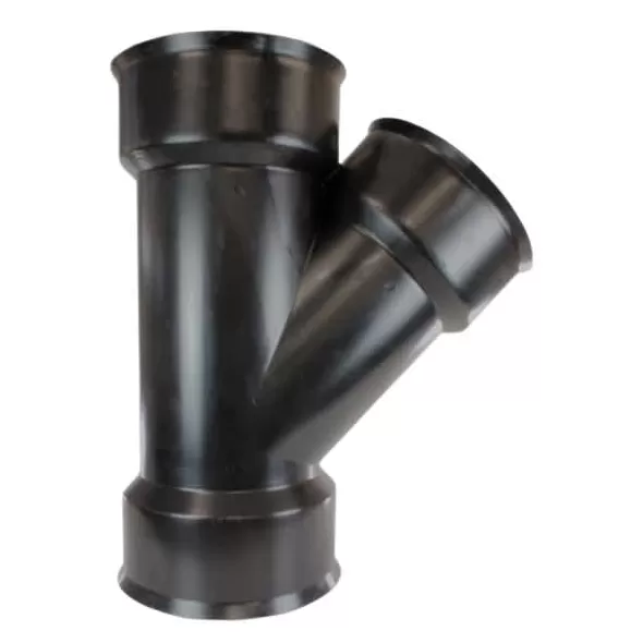 Wye, 4" Bell x Bell HDPE Poly Water Tight, 45 Degrees | 0480WT