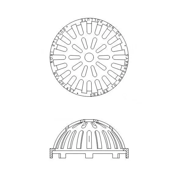 Nyloplast Domed Grate Ductile Iron 12" | DFE1299CGD