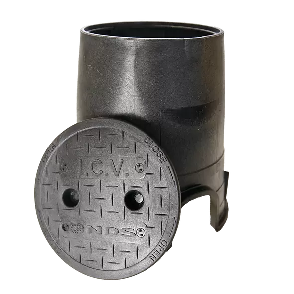NDS Round Pro-Spec Box Black 6", W 8-3/8" x L 8-3/8" x H 9-1/16" | 107BC BLK