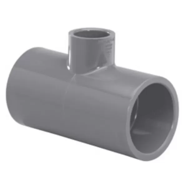 Sch 80 PVC Reducing Tee 2-1/2" x 1" Socket x Socket x Socket Slip | 801-289