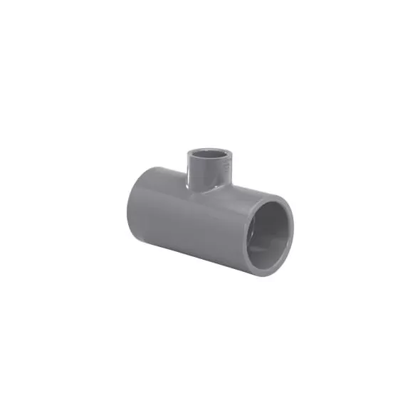 Sch 80 PVC Reducing Tee 2-1/2" x 2-1/2" x 1-1/2" Slip x Slip x Slip | 801-291