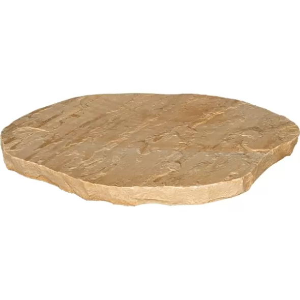 Chiseled Edge Stepping Stone, Buff, 18 x 18 x 1" | BUFFSTPSTN1818