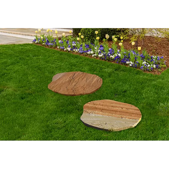Chiseled Edge Stepping Stone, Buff, 18 x 18 x 1" | BUFFSTPSTN1818