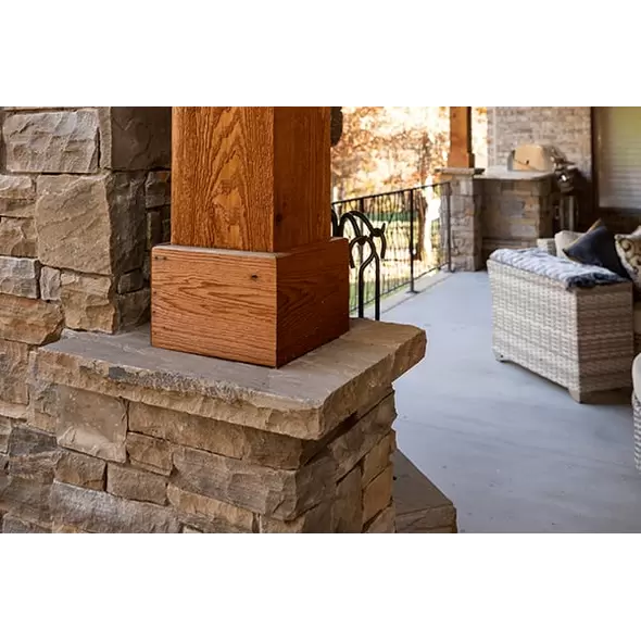 4-Sides Rockfaced Sandstone, Buff, 24 x 24 x 2" | BUFFPCP24242-4RF