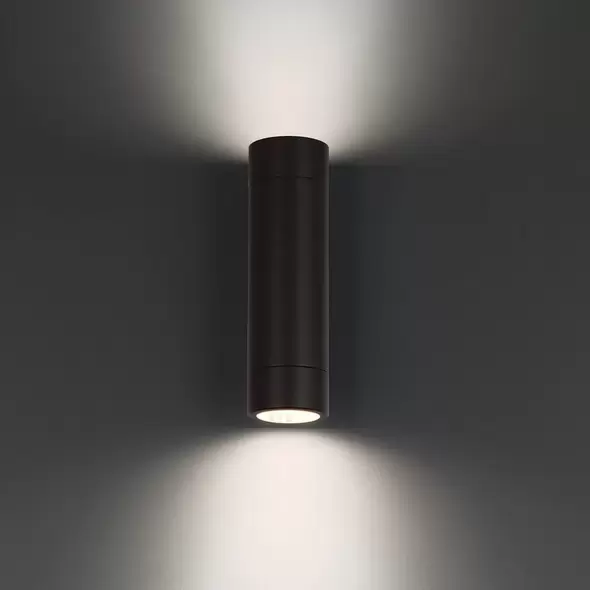 WAC Estrella Tall LED Cylindrical Wall Sconce 12V, Black | 3611-27/30/40BK
