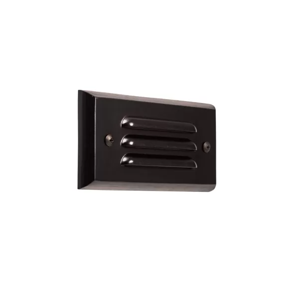 Alliance 6" Integrated LED Panel Louvered CAST Brass Faceplate, 25" Lead, Black | SL25-LED-BLK