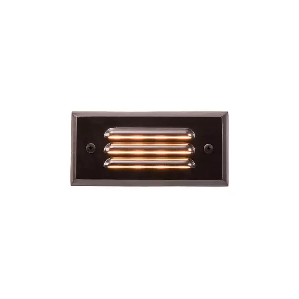 Alliance 6" Integrated LED Panel Louvered CAST Brass Faceplate, 25" Lead, Black | SL25-LED-BLK