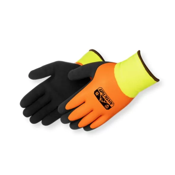 Gloves, Medium Polyester Shell Orange And Blackwater Resistant | F4783HV/M