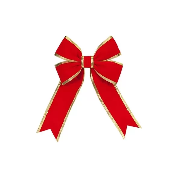 HBL Red Bow w/ Gold Trim 15" | BW-RGD-15